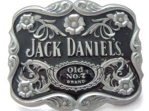 Jack Daniels Roses Belt Buckle