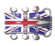 Guitar Union Jack Buckle