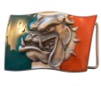 Italian Flag Bulldog Buckle